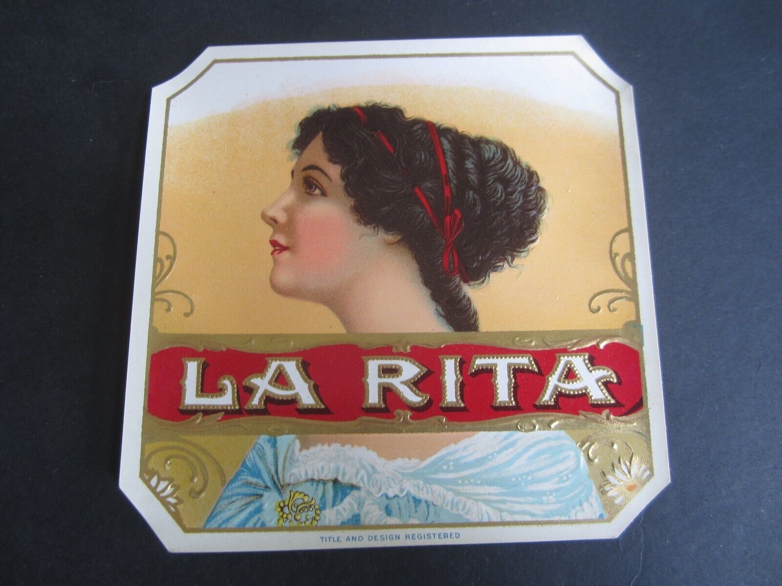 Old Vintage - LA RITA - CIGAR Box LABEL - Outer