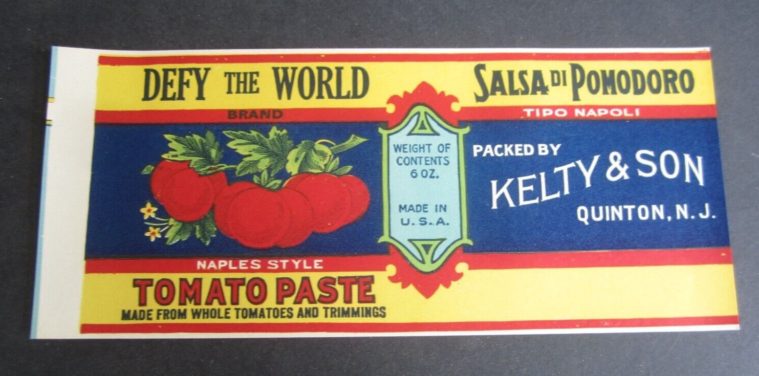 Lot of 5 Old Vintage - Defy the World TOMATO PA...
