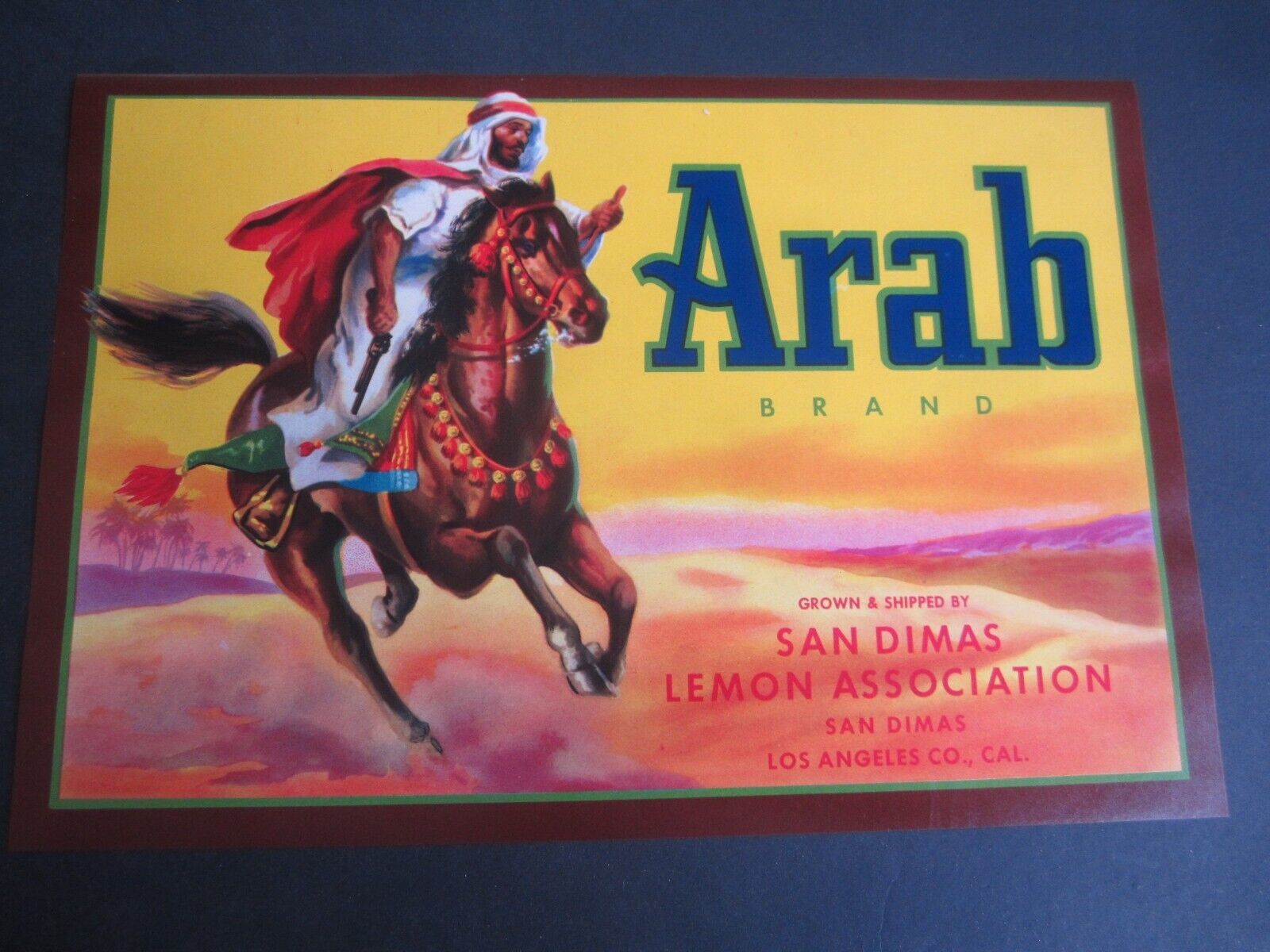 Original Old Vintage - ARAB  Brand - Lemon LABE...