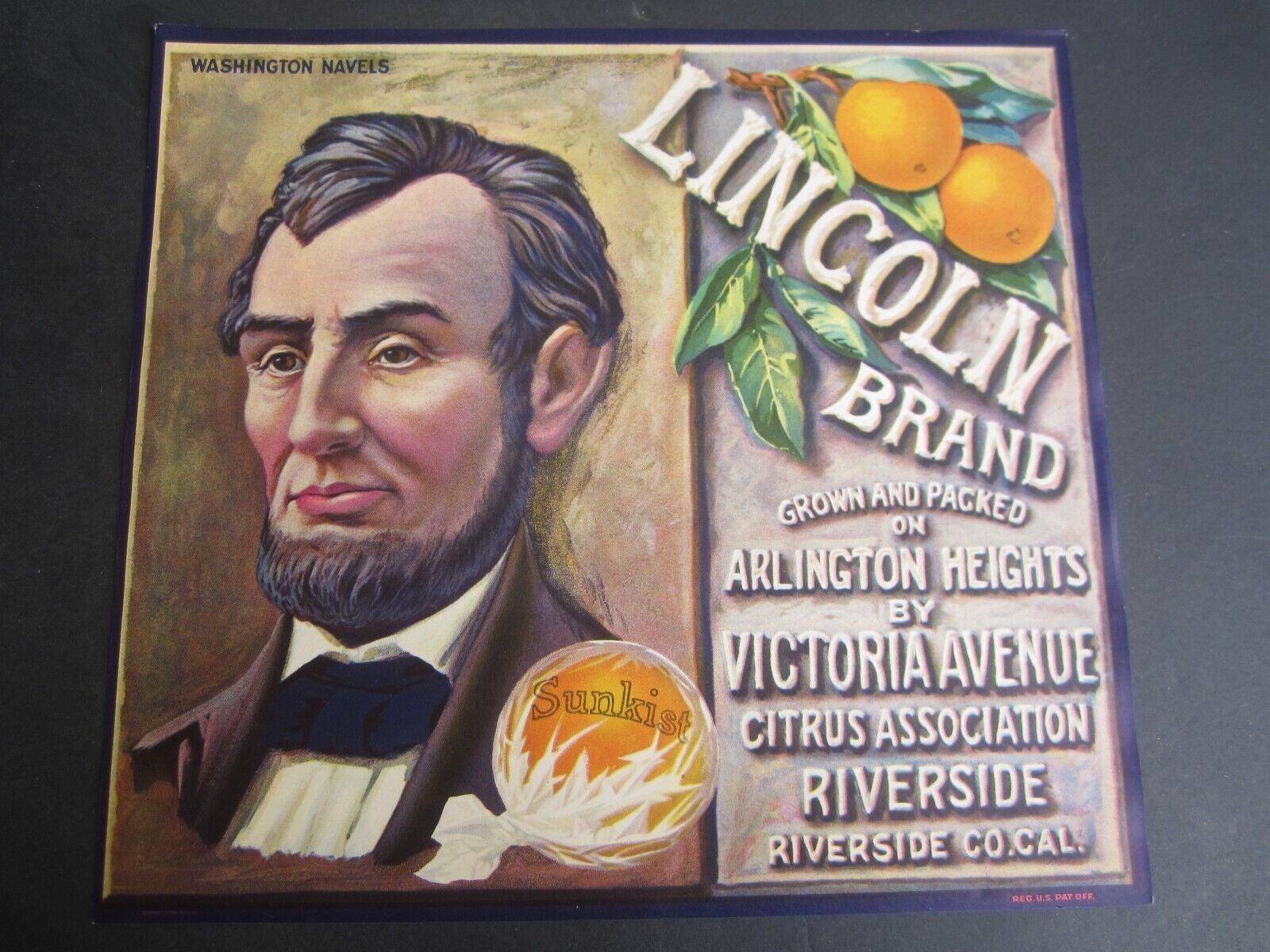 Original Old Vintage - LINCOLN - Sunkist Orange...