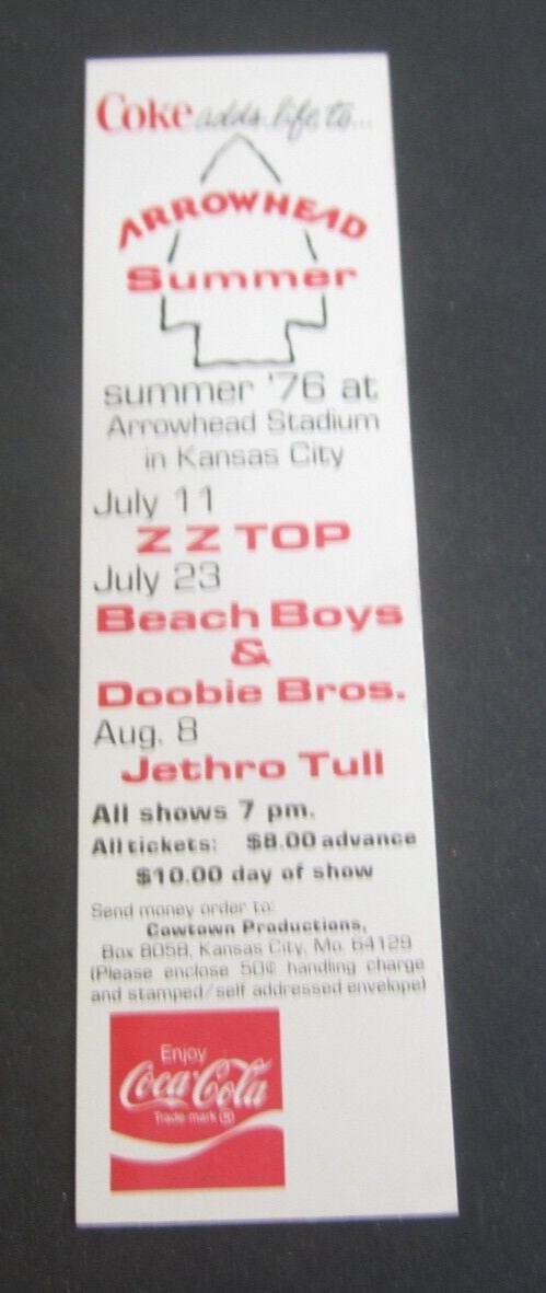 Old 1976 - Arrowhead Summer CONCERT - ZZ TOP BE...