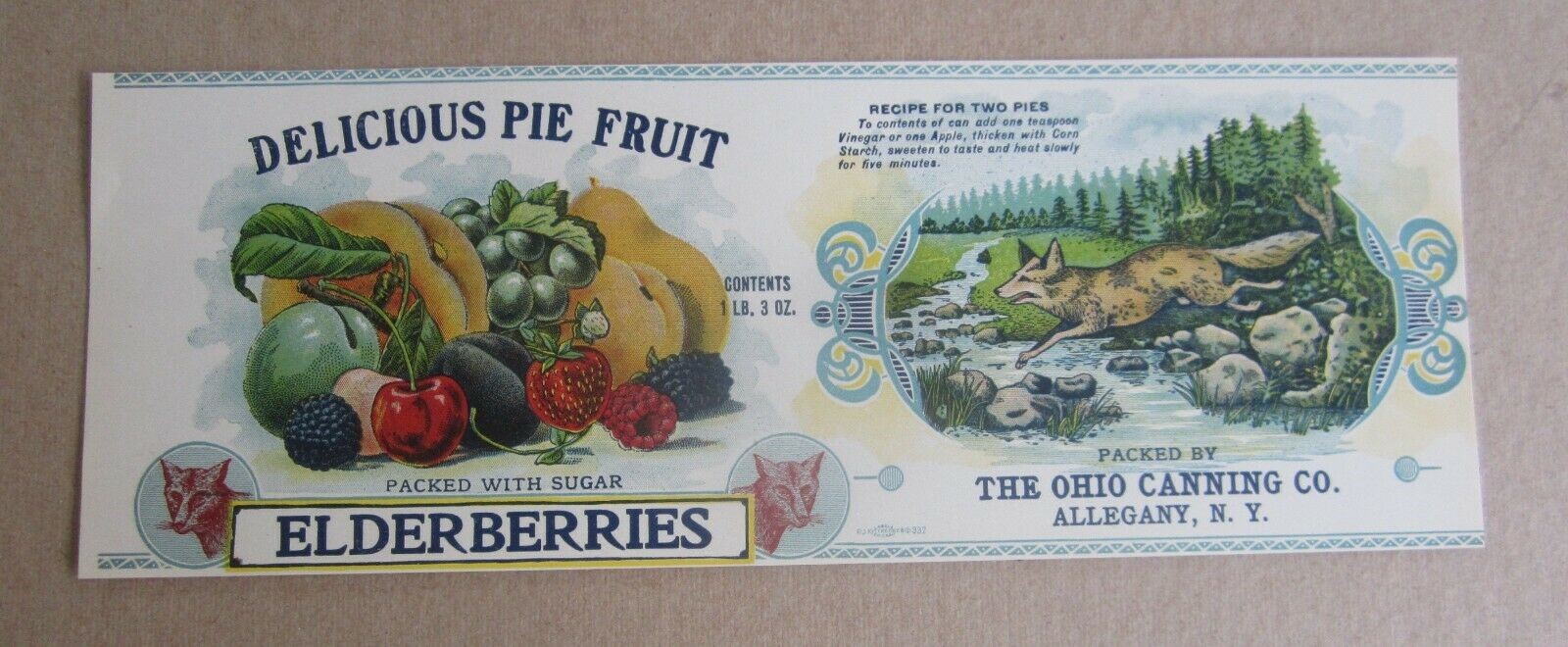 Old Vintage - Elderberries - Pie Fruit - CAN LA...