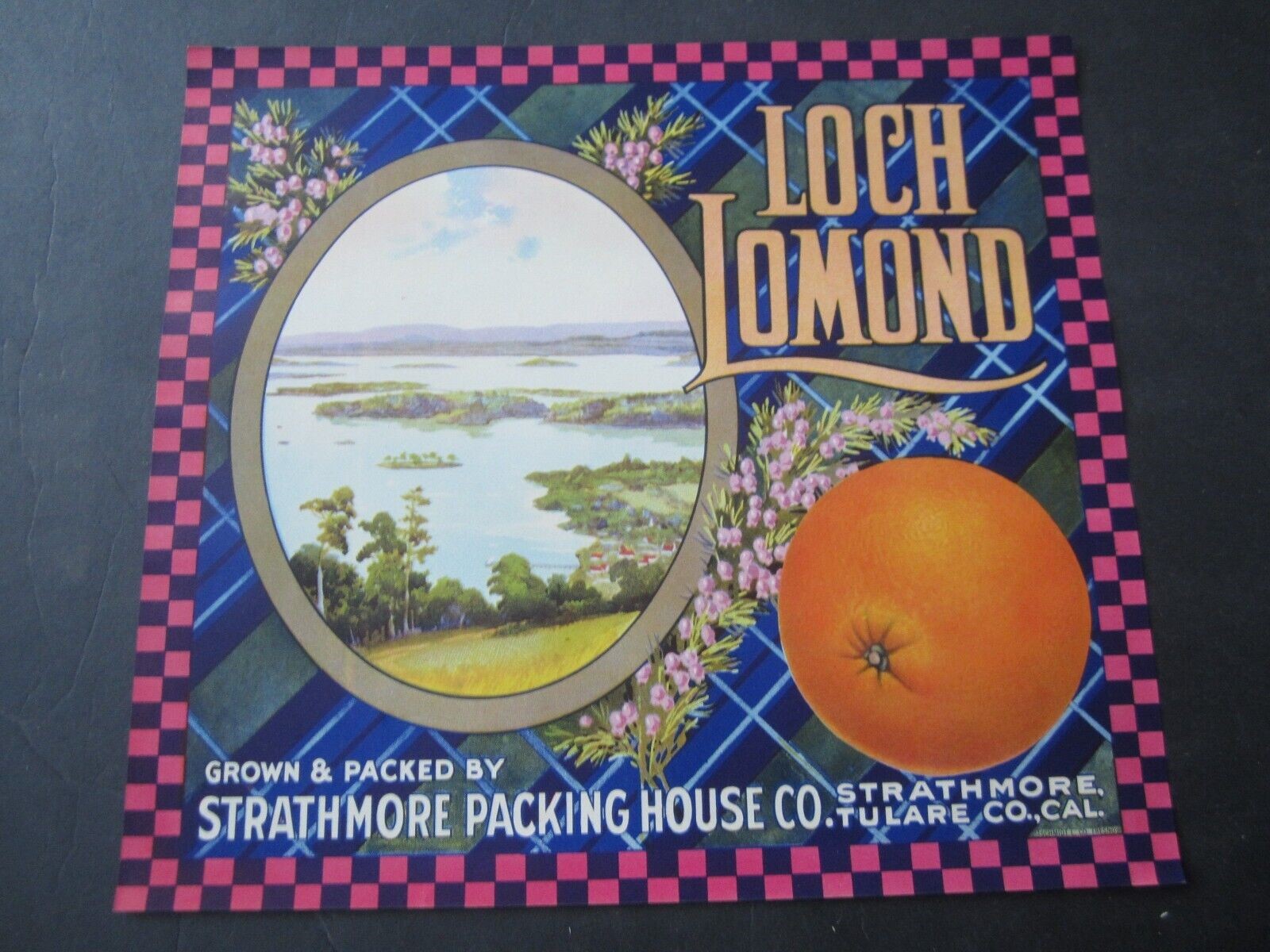 Old Vintage - LOCH LOMOND - Orange Crate LABEL ...