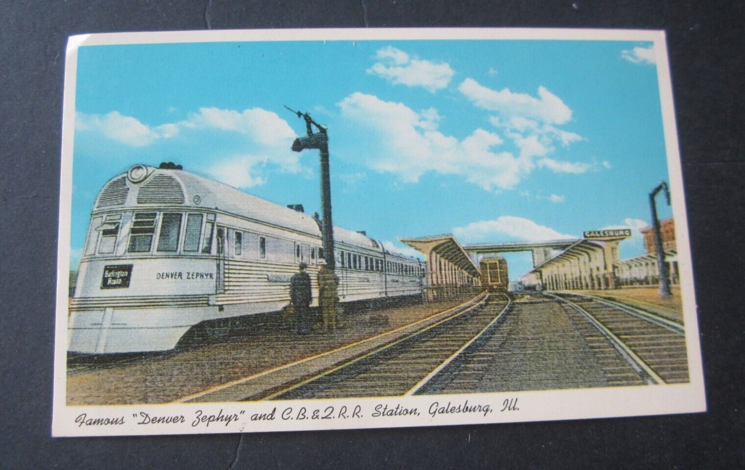 Old Vintage - DENVER ZEPHYR - CB&Q Railroad Sta...