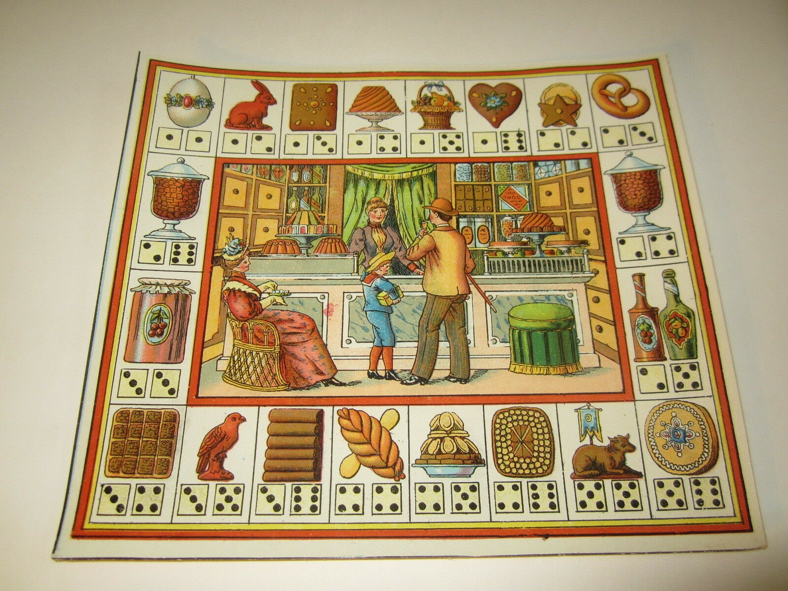Old c.1890 Antique - French Game PRINT - Pastry...