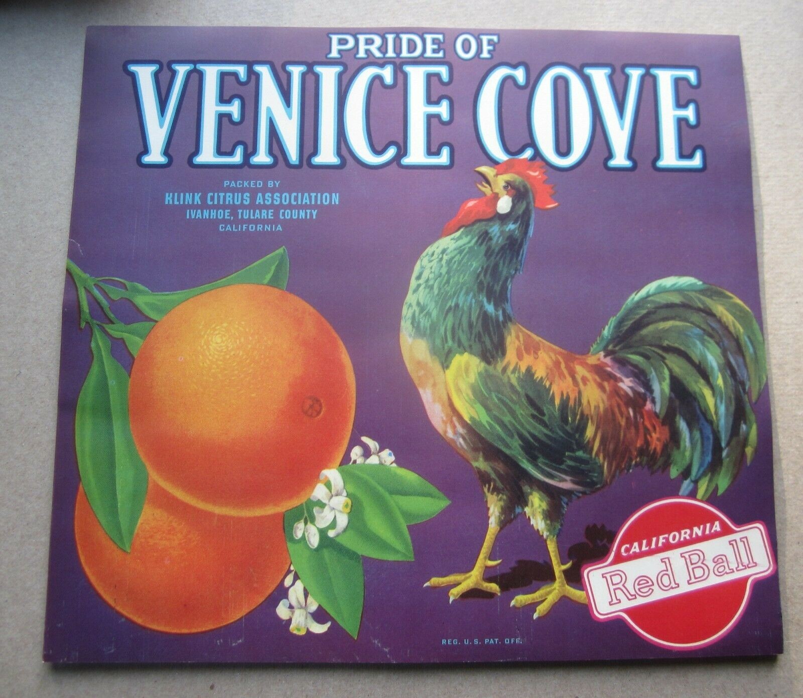  Lot of 50 Old Vintage - VENICE COVE - ORANGE L...