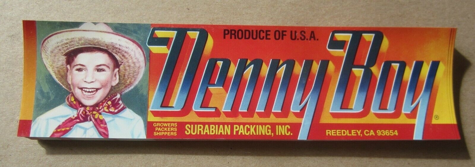  Lot of 100 Old Vintage - DENNY BOY - Produce L...