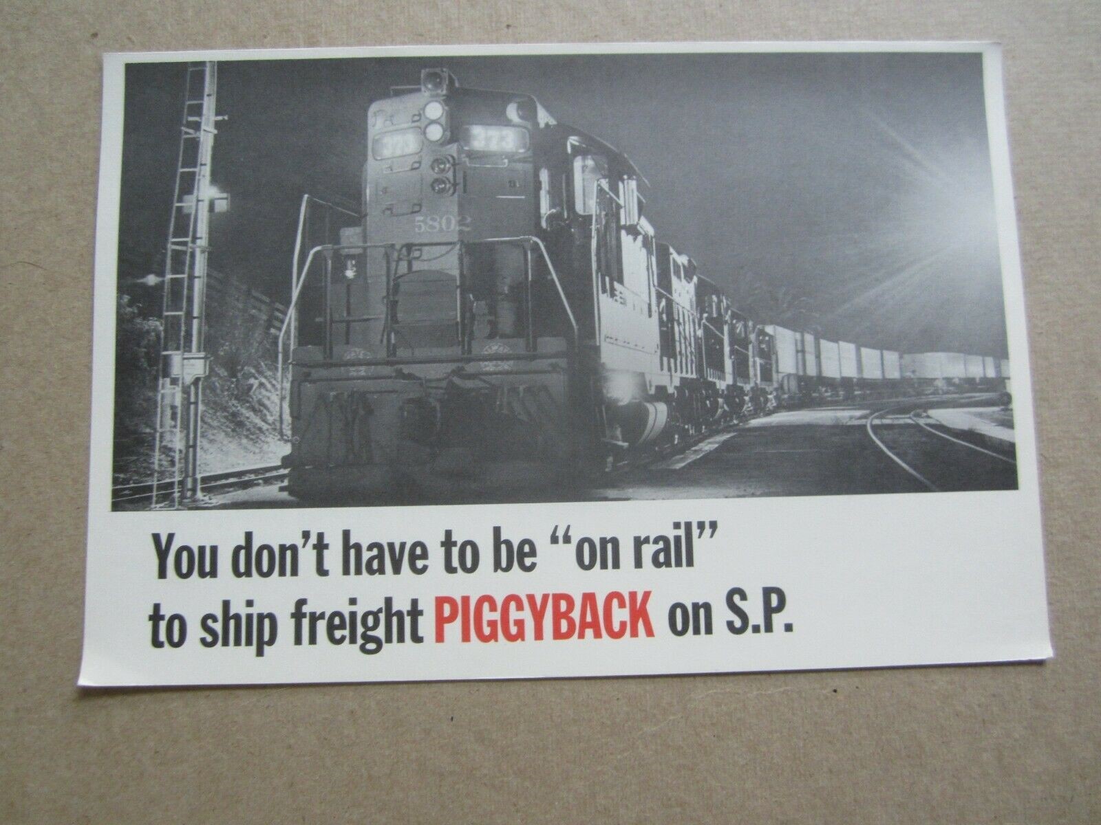 Old Vintage 1963 S.P. RAILROAD - Ship Freight P...