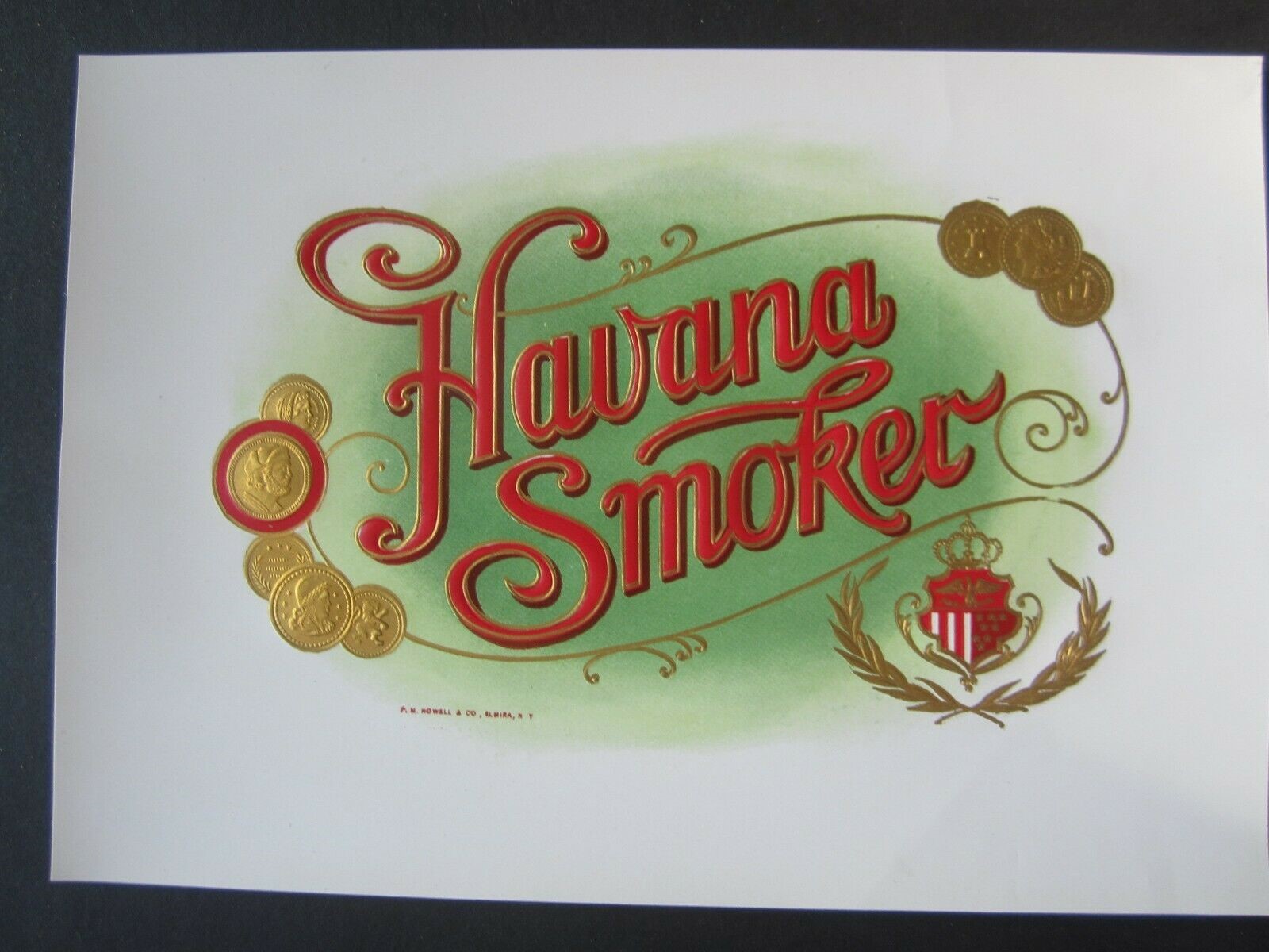 Old Vintage - HAVANA SMOKER - CIGAR Box LABEL -...