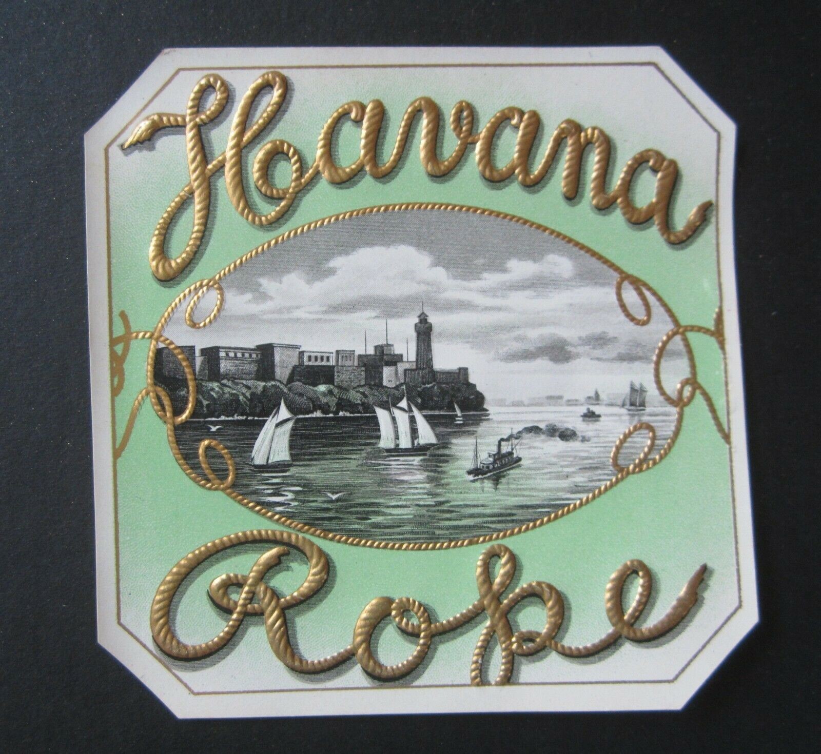 Old Vintage - HAVANA ROPE - CIGAR Box LABEL - O...