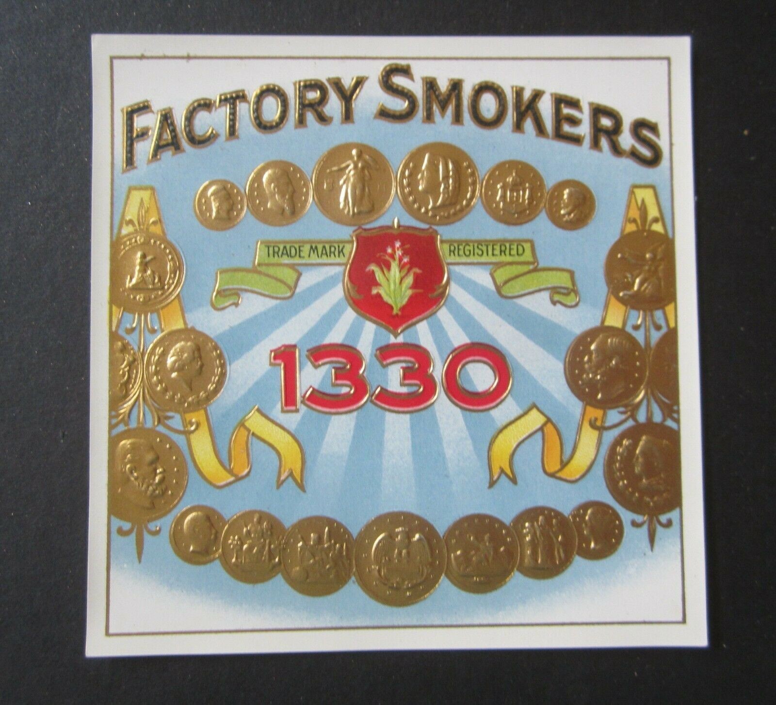 Old Vintage - FACTORY SMOKERS - 1330 - CIGAR Bo...