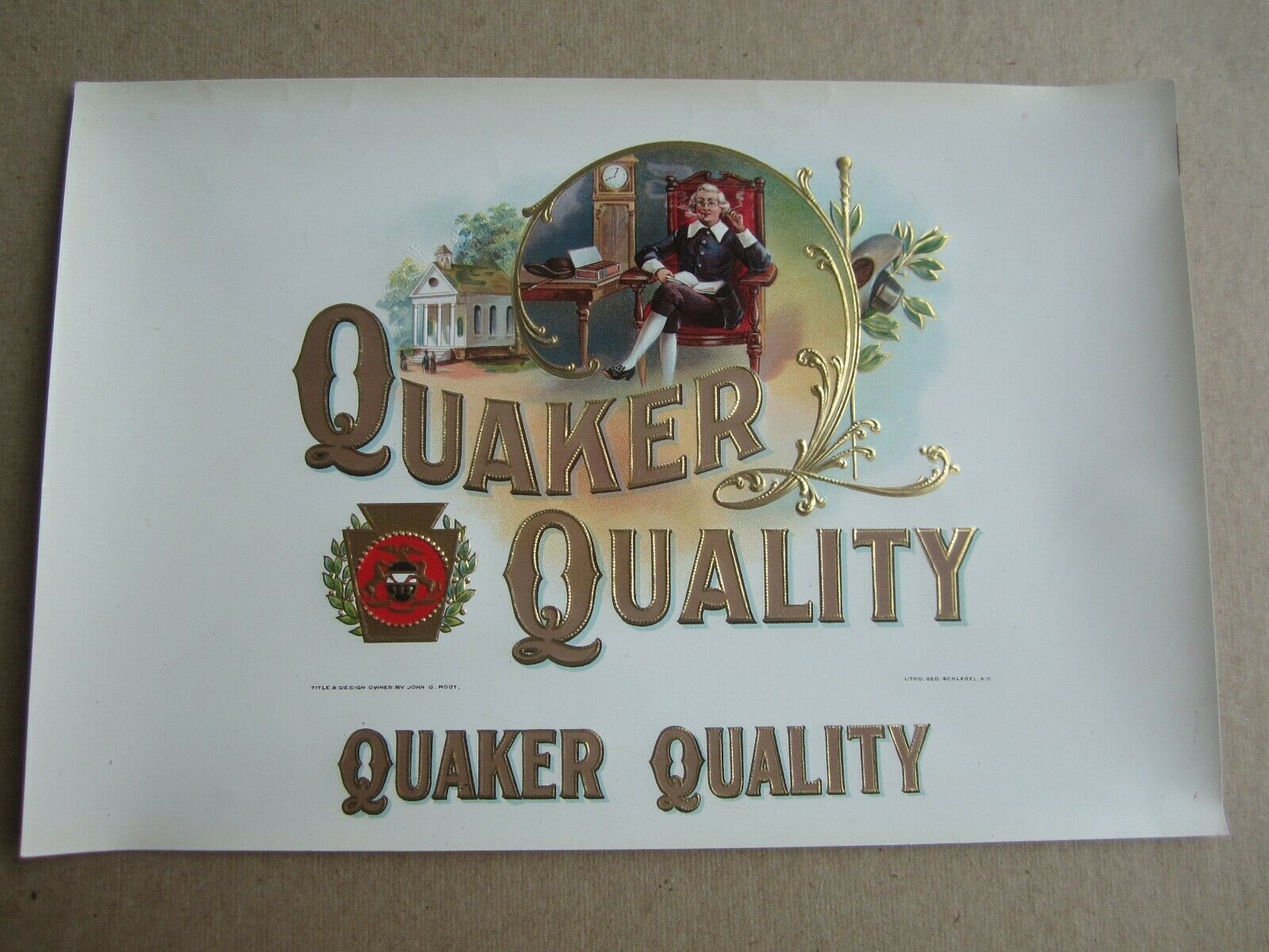 Old Vintage - QUAKER QUALITY - CIGAR Box LABEL ...