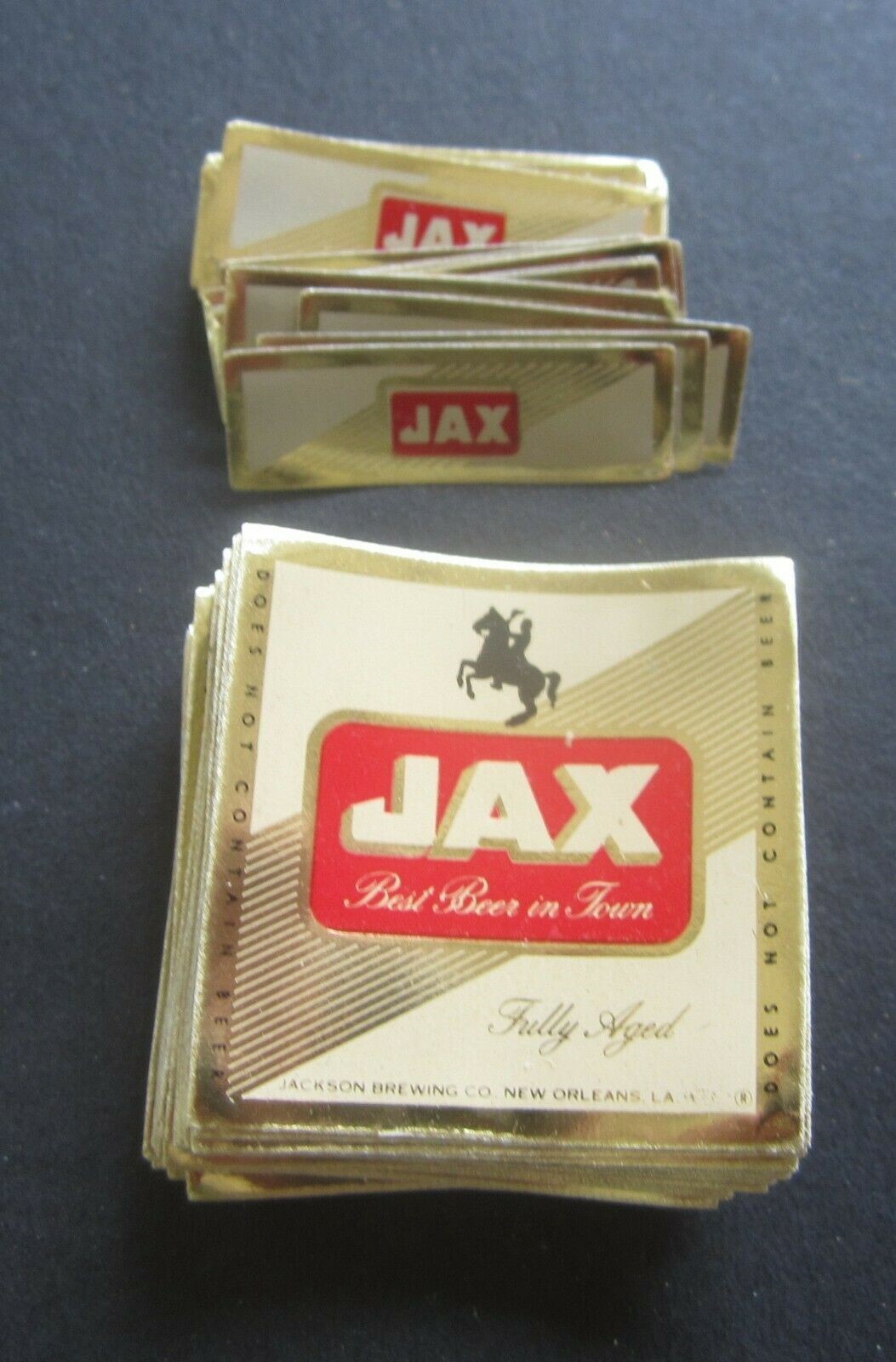  Lot of 100 Old Vintage - JAX - MINI BEER LABEL...