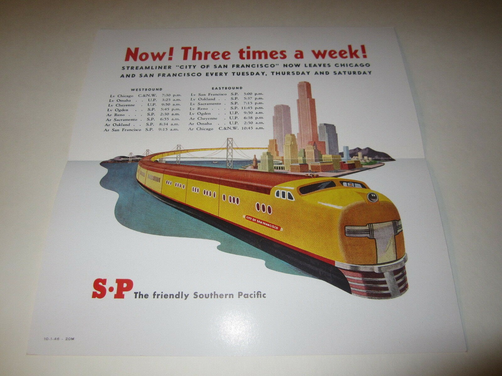 Old 1946 S.P. Railroad - Streamliner - CITY of ...