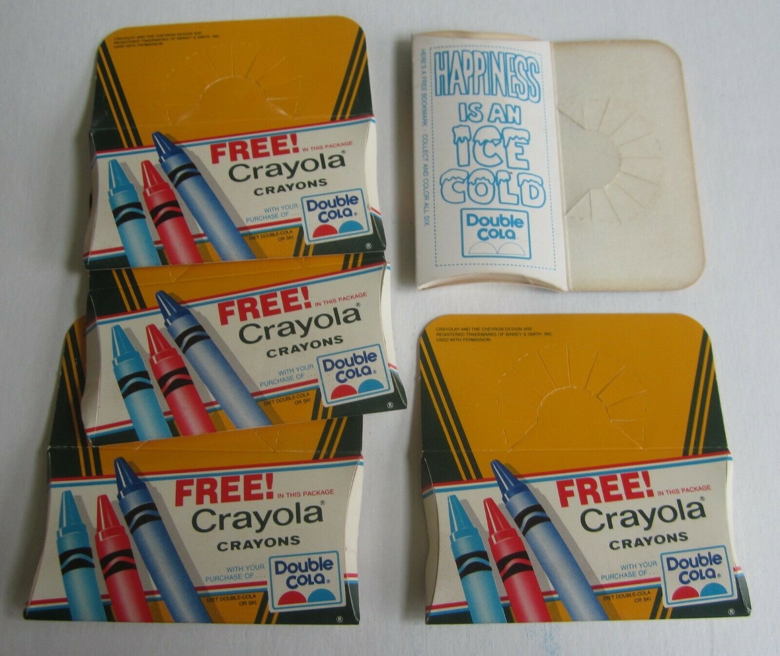 Lot of 5 Old Vintage - CRAYOLA CRAYONS Packages...
