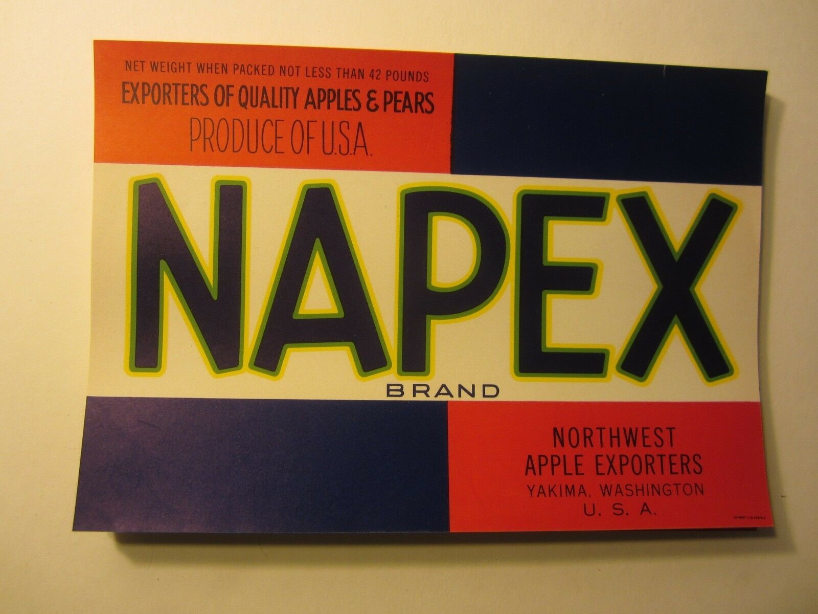  Lot of 100 Old Vintage NAPEX Crate LABELS - No...