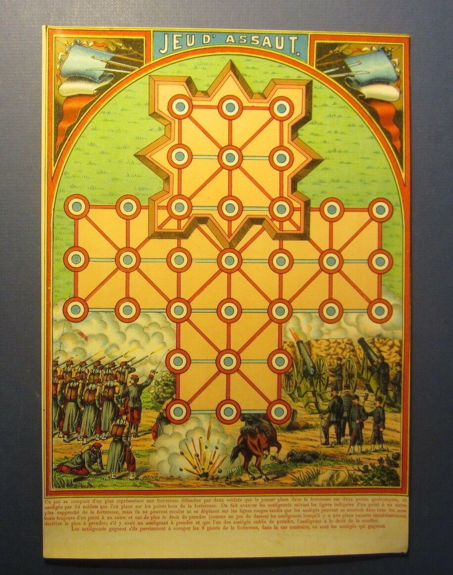 Old c.1910 Antique French Game PRINT - GAME OF ...