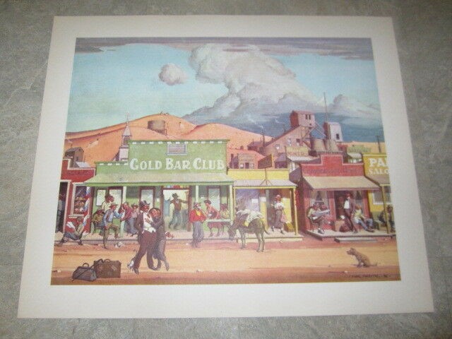 Old c.1960 - The MINING TOWN - Art PRINT - Clyd...