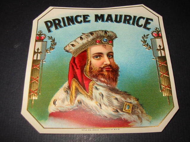  Old - PRINCE MAURICE - Outer Cigar Box Label 