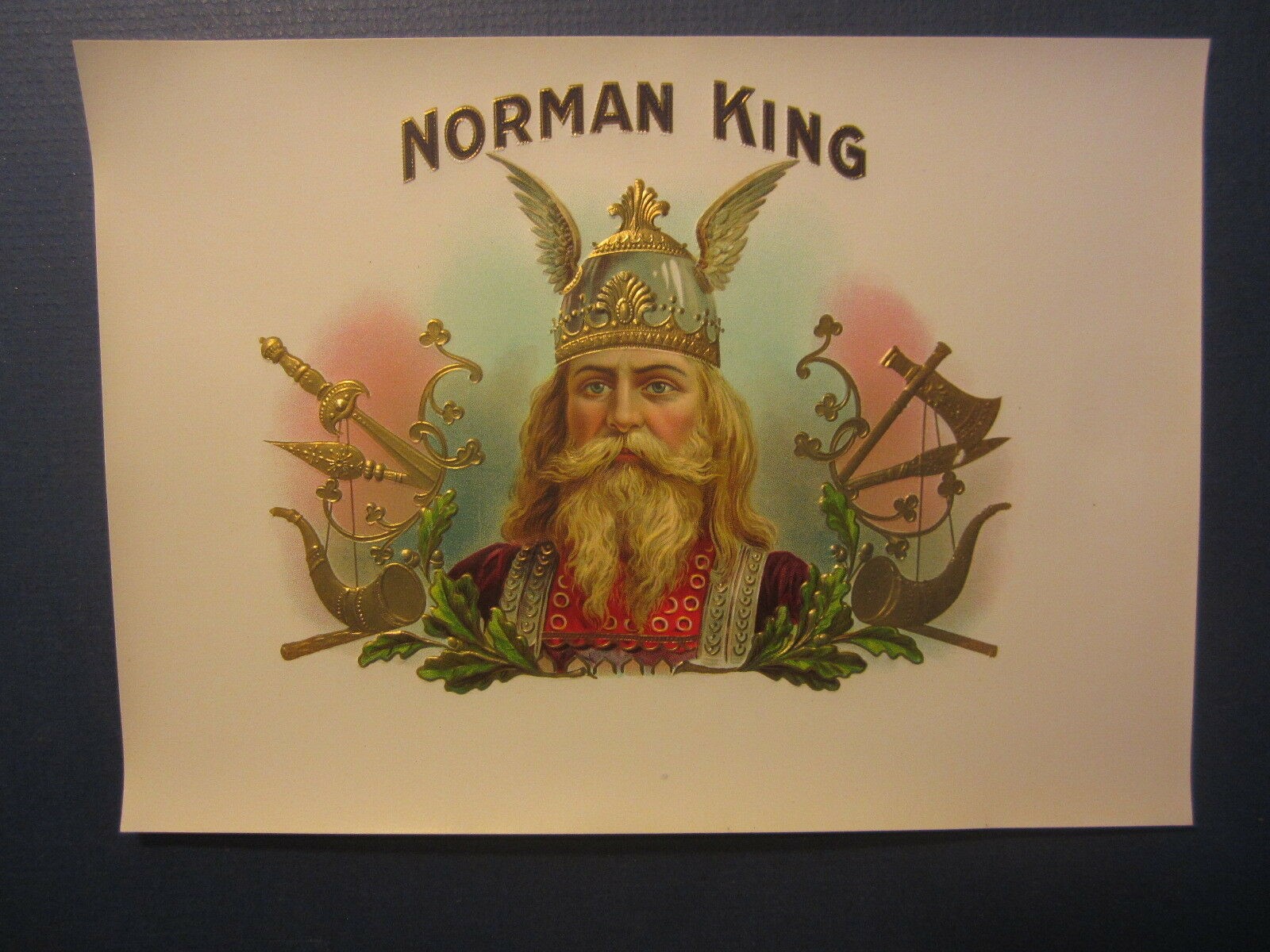  Old Antique - NORMAN KING - Inner CIGAR BOX LA...
