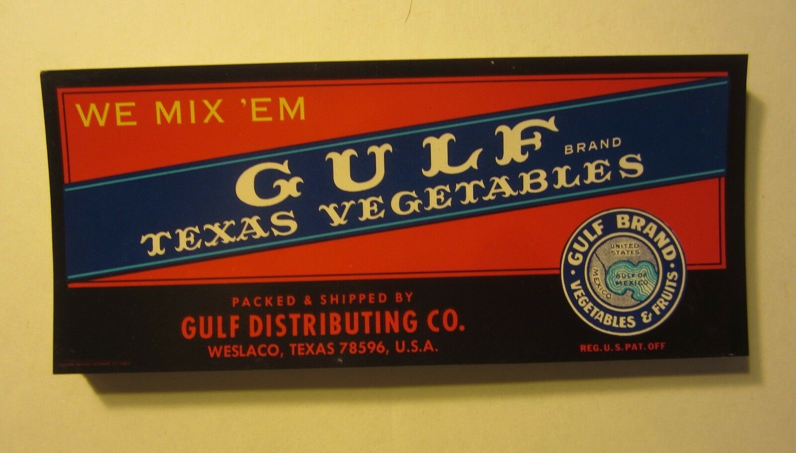  Lot of 100 Old Vintage - GULF - Texas Vegetabl...