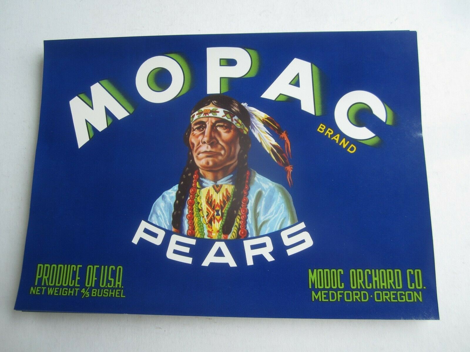  Lot of 100 Old Vintage - Mopac - PEAR LABELS -...
