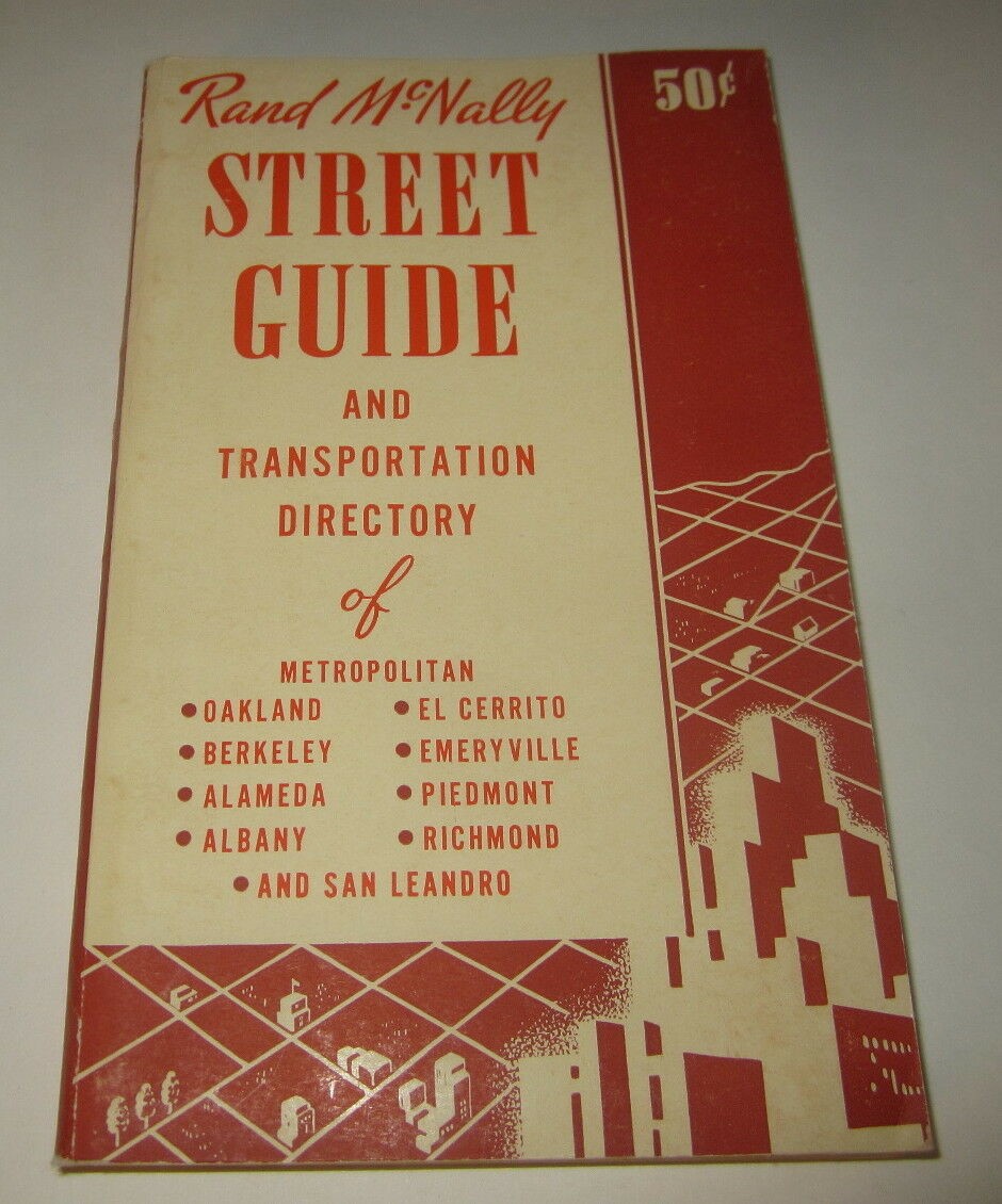 Old Vintage 1939 - STREET GUIDE & MAP - Oakland...