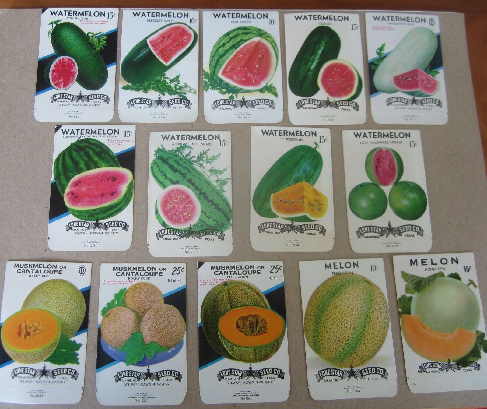 Lot of 14 Old Vintage - WATERMELON & CANTALOUPE...