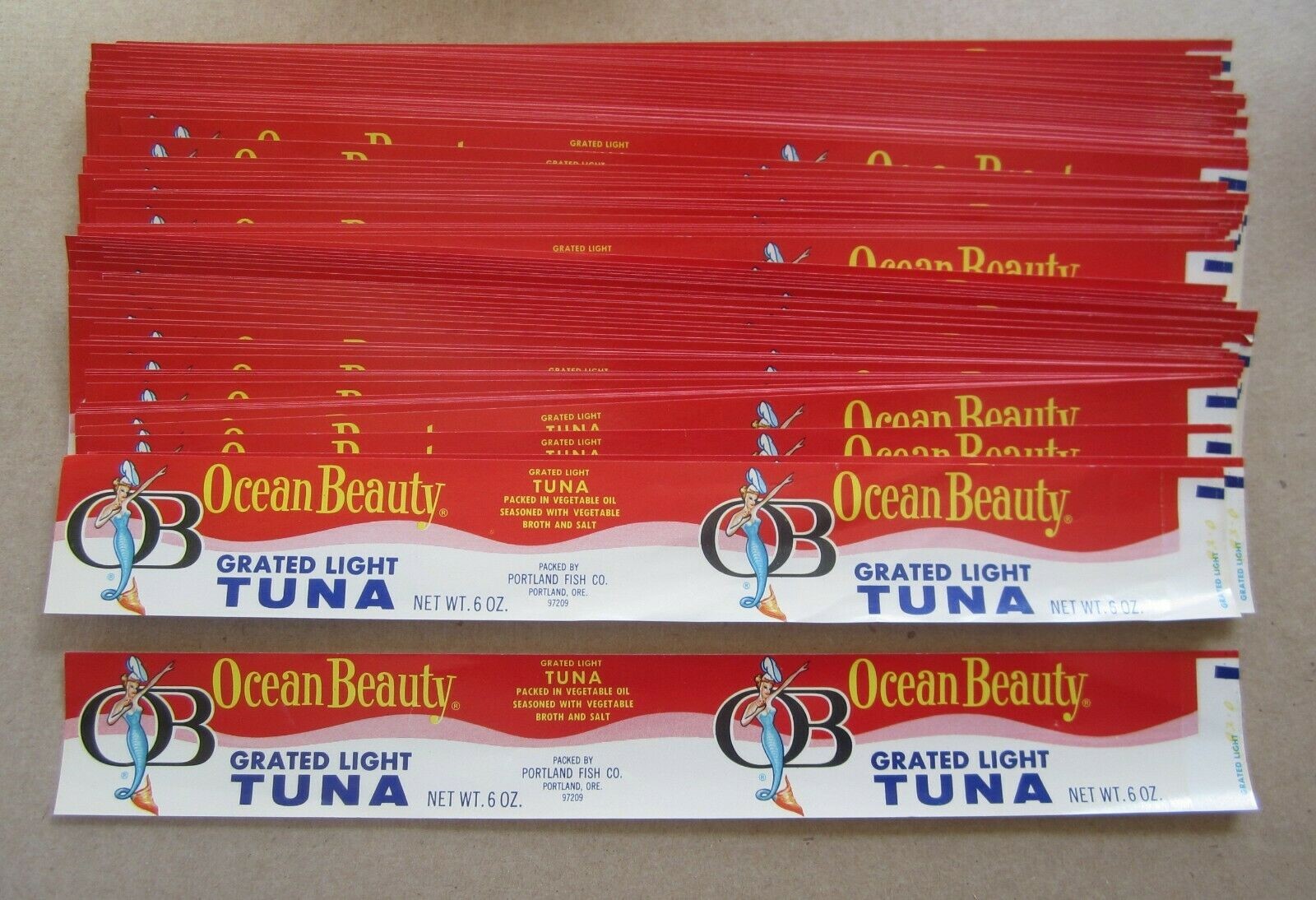  Lot of 100 Old Vintage - OCEAN BEAUTY - Tuna C...