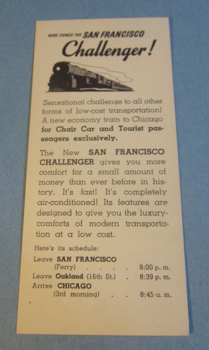 Old 1937 - S.P. Railroad - San Francisco CHALLE...
