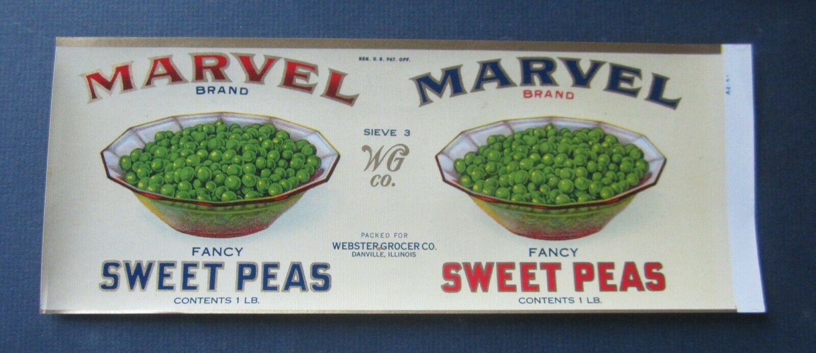  Old Vintage - MARVEL - Sweet Peas - CAN LABELS...
