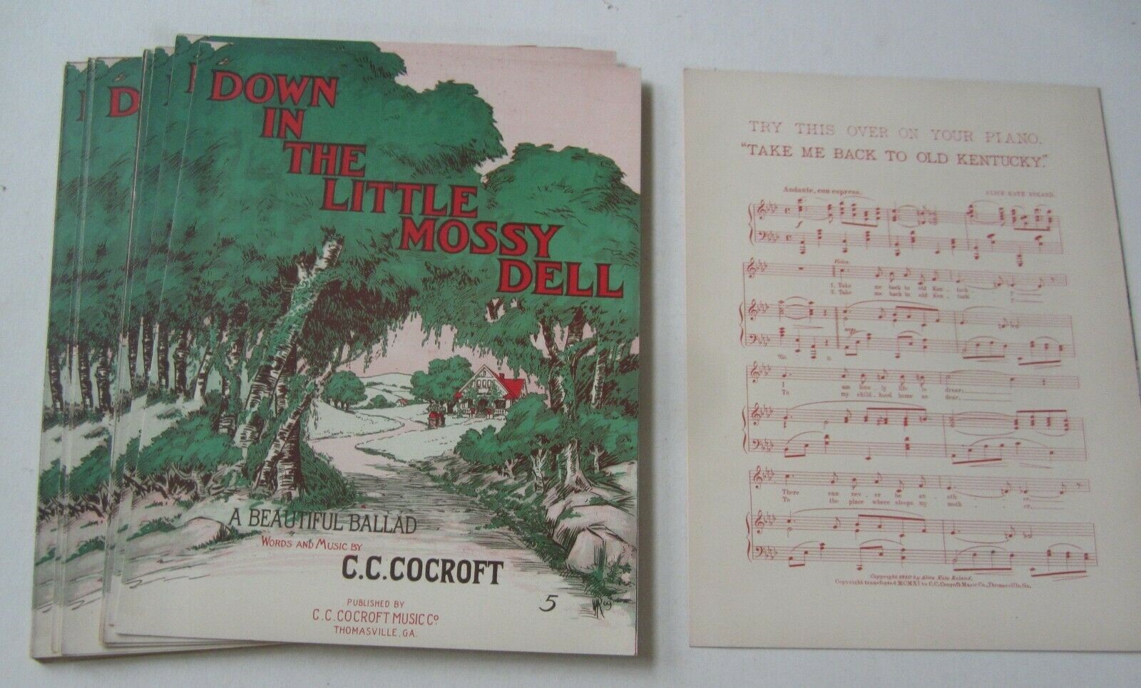  Lot of 25 Old 1909 - LITTLE MOSSY DELL Sheet M...