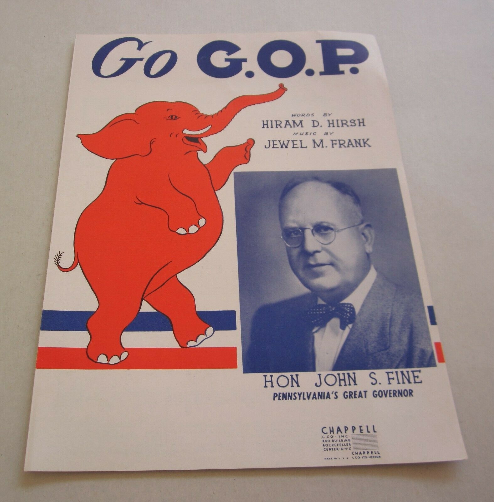 Old Vintage 1942 - GO G.O.P. - Republican Party...