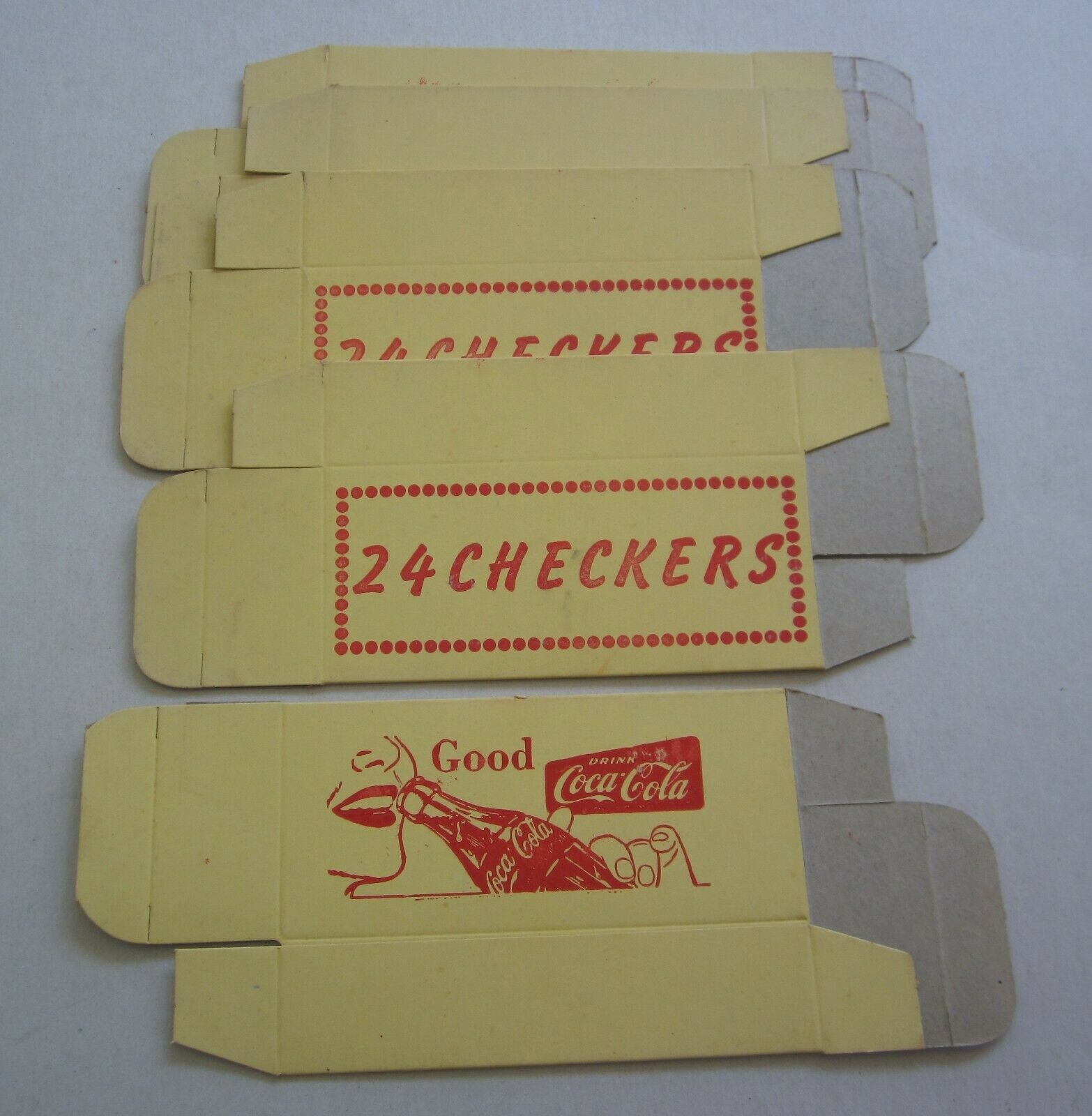 Lot of 5 Old Vintage 1950's - CHECKERS Cardboard BOXES - EMPTY - Coca ...