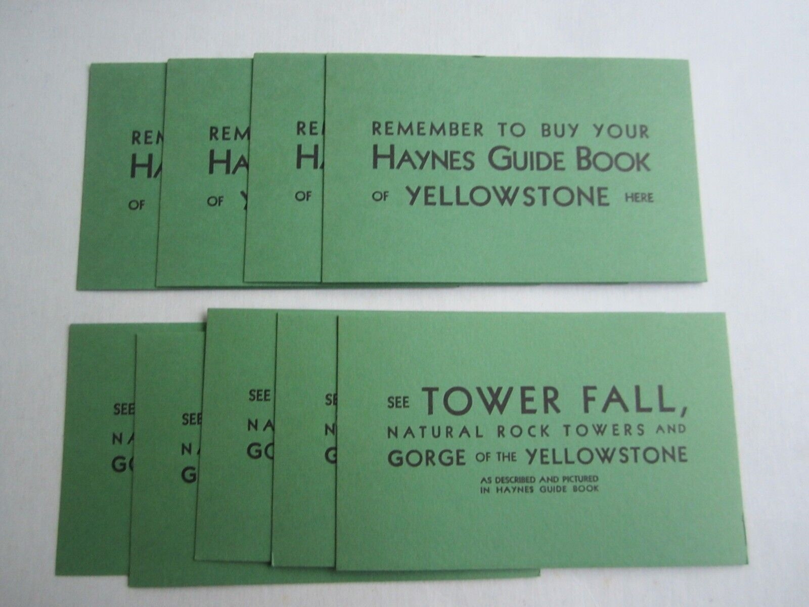 Lot of 10 Old Vintage - YELLOWSTONE PARK - Hayn...