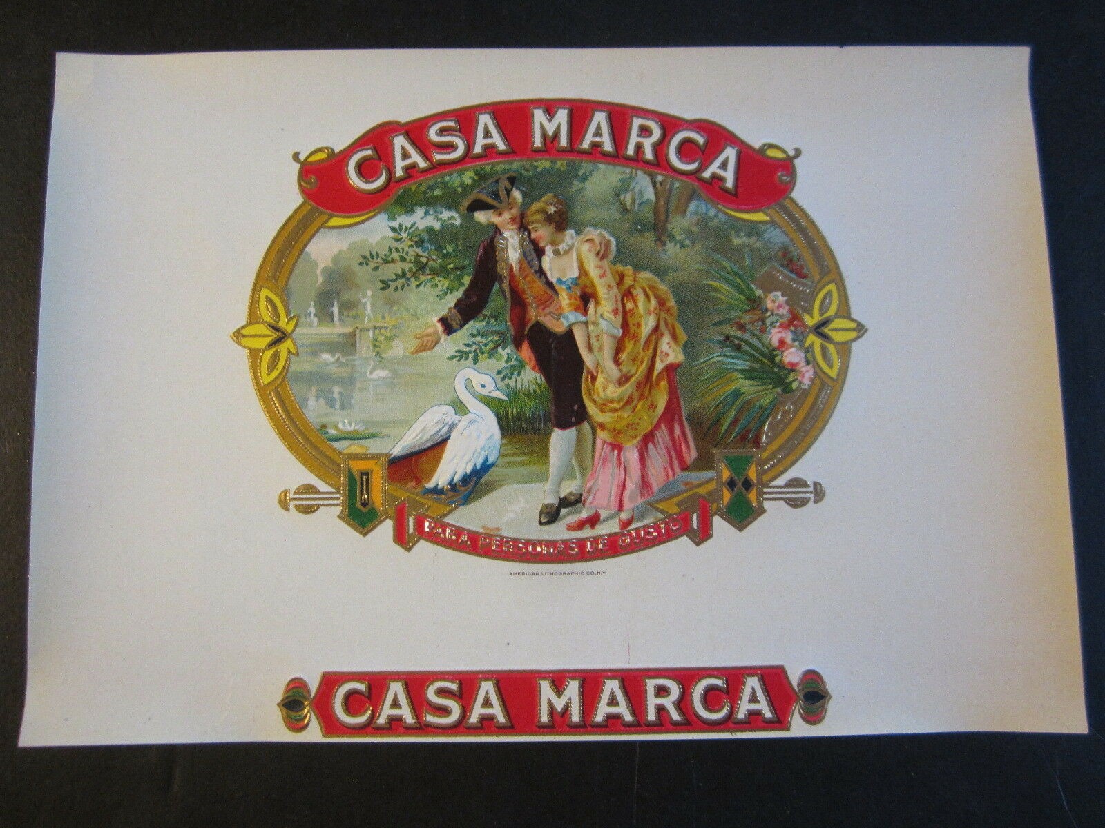  Old Antique - CASA MARCA - Inner CIGAR BOX LAB...
