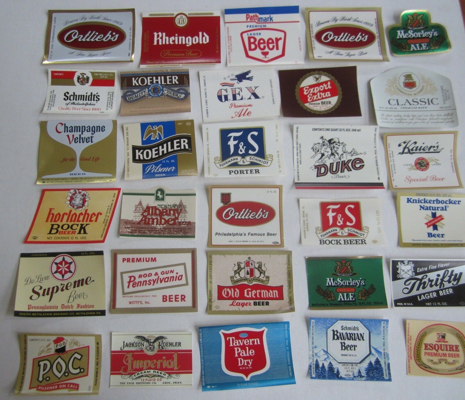 Lot of 30 Old Vintage - Pennsylvania Brewery - ...