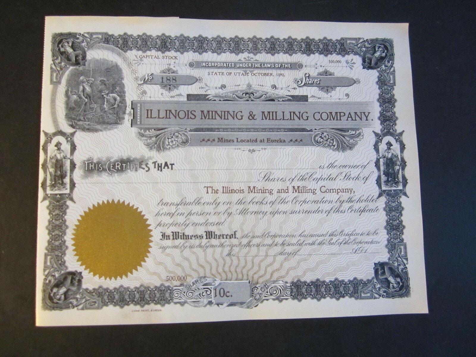 Old c.1900 - Illinois MINING & Milling Co. - St...
