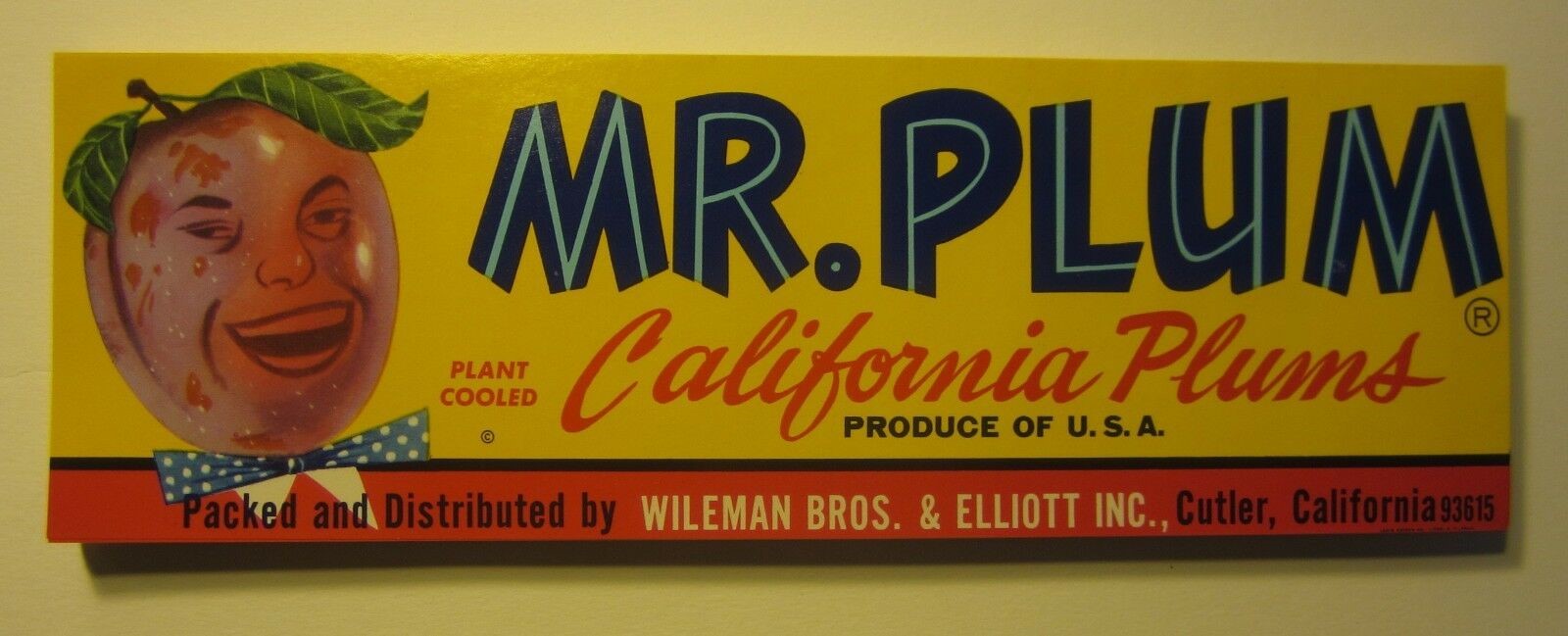  Lot of 100 Old Vintage MR. PLUM - California P...