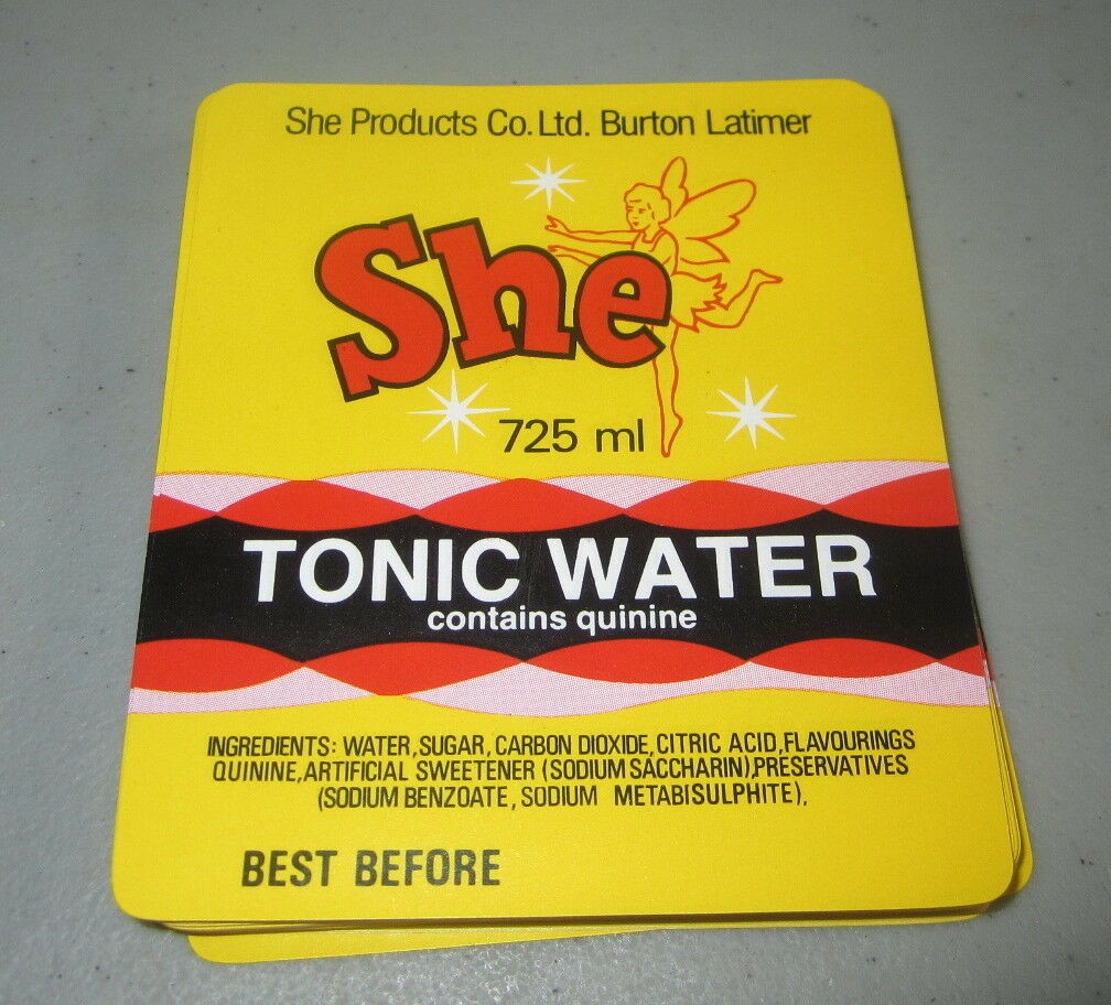  lot of 100 Old Vintage SHE - TONIC WATER -  So...