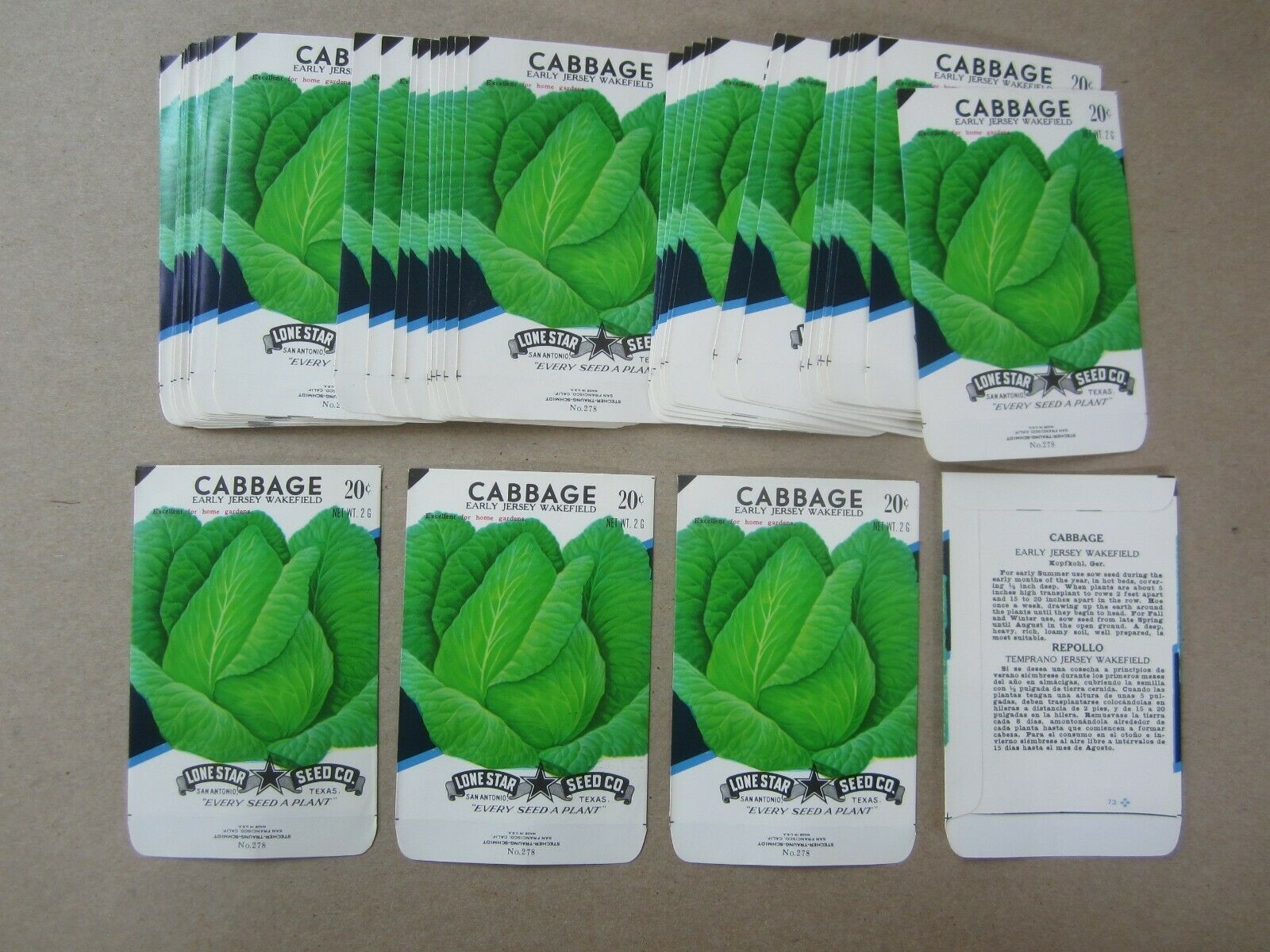  Lot of 50 Old Vintage - CABBAGE Jersey Wakefie...