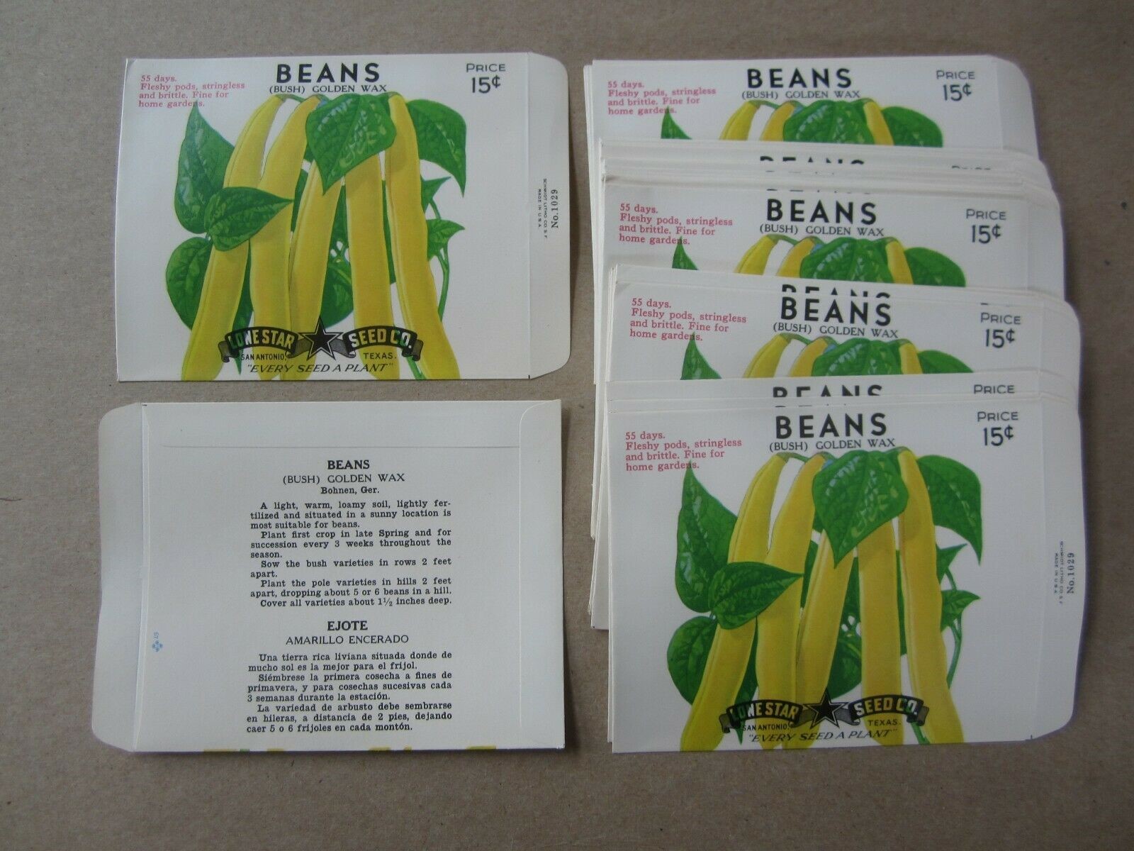  Lot of 50 Old Vintage - BEANS - Golden Wax - S...