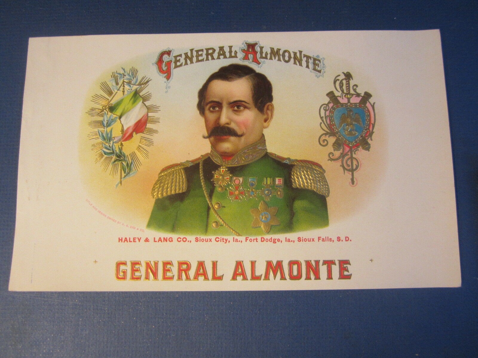  Old Antique - GENERAL ALMONTE - Inner CIGAR LA...