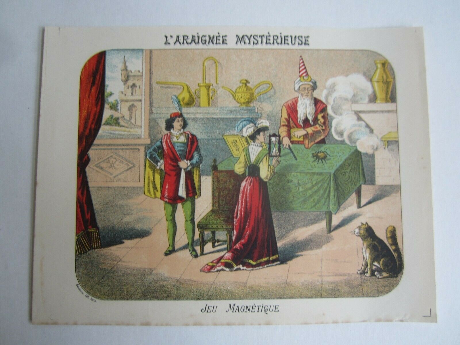 Old c.1900 Antique - French Game PRINT - The MY...