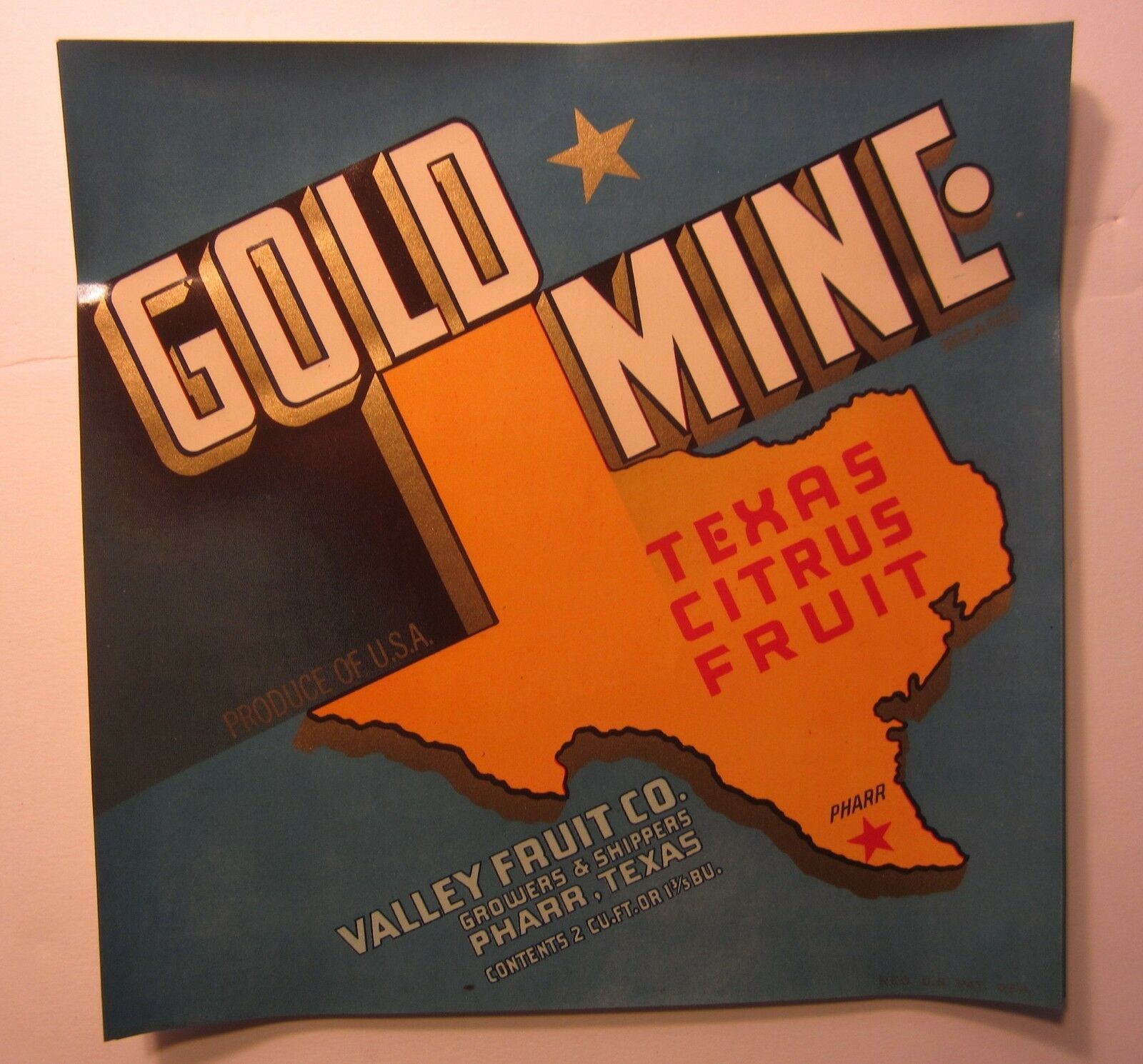  Lot of 25 Old Vintage - GOLD MINE Texas Citrus...