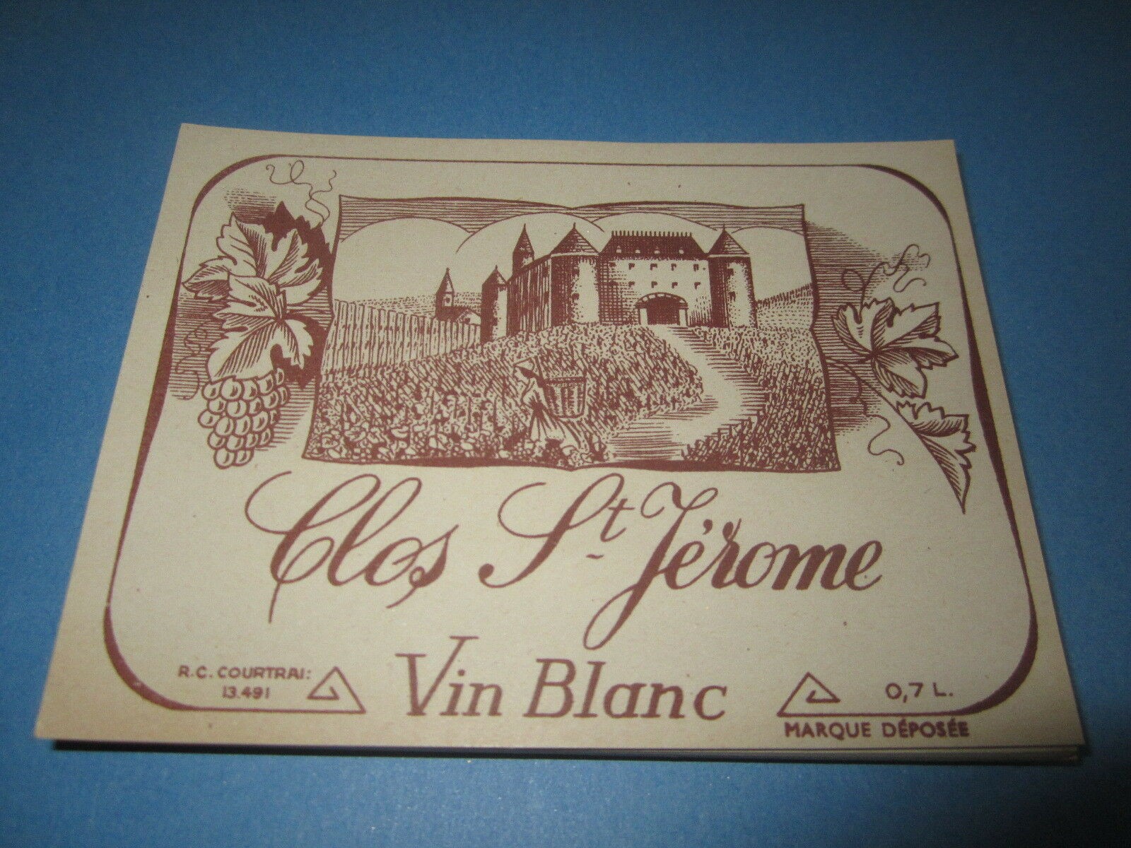  Lot of 100 Old Vintage - Clos St Jerome Vin Bl...