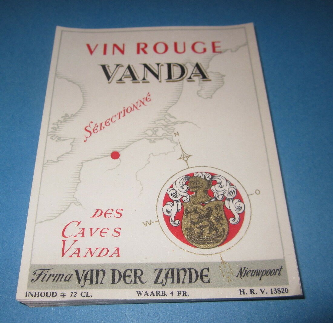  Lot of 100 Old Vintage - Vin Rouge - VANDA - E...