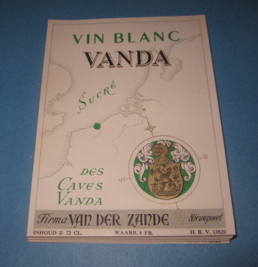  Lot of 100 Old Vintage - Vin Blanc - VANDA - E...