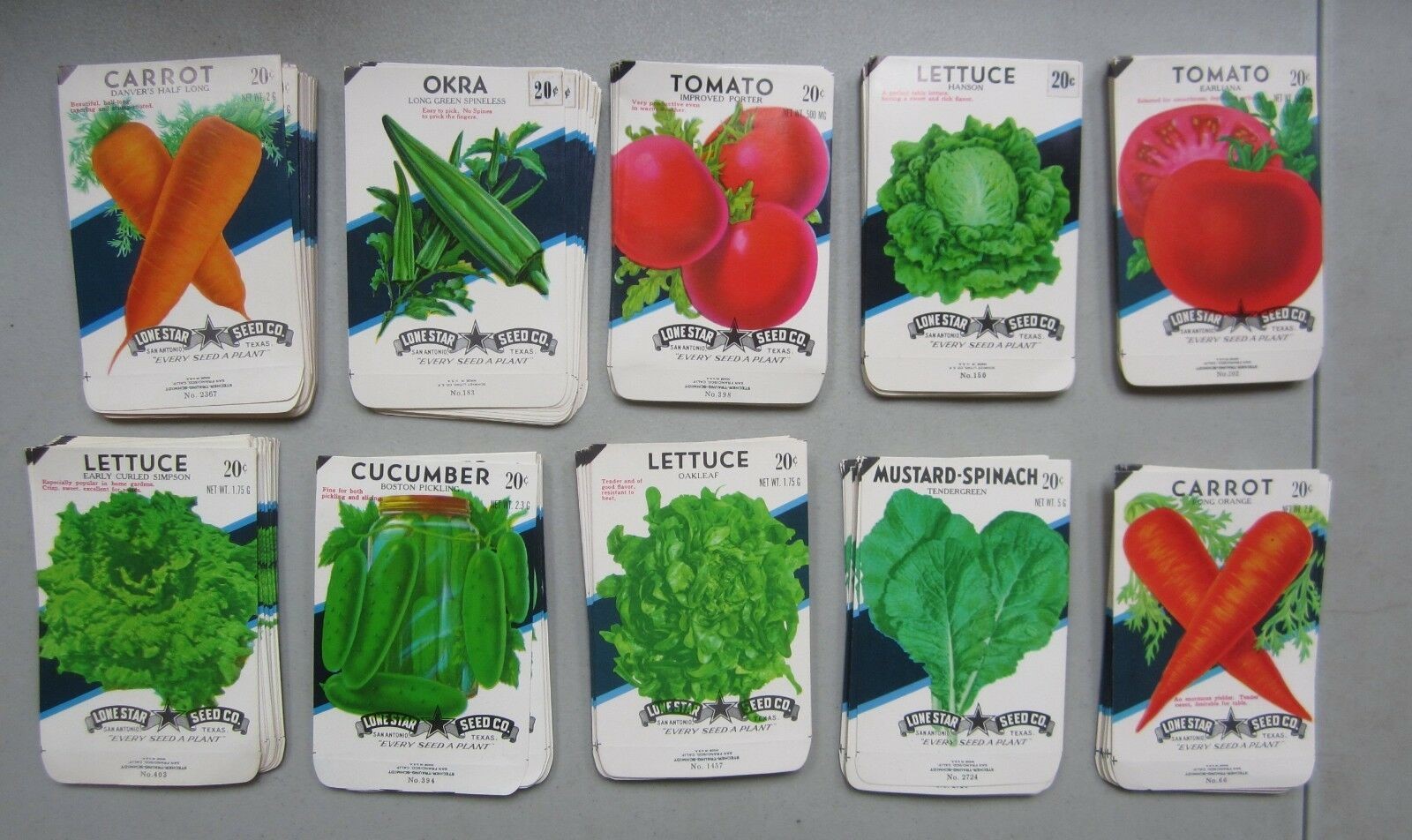  Lot of 250 Old Vintage Vegetable SEED PACKETS ...
