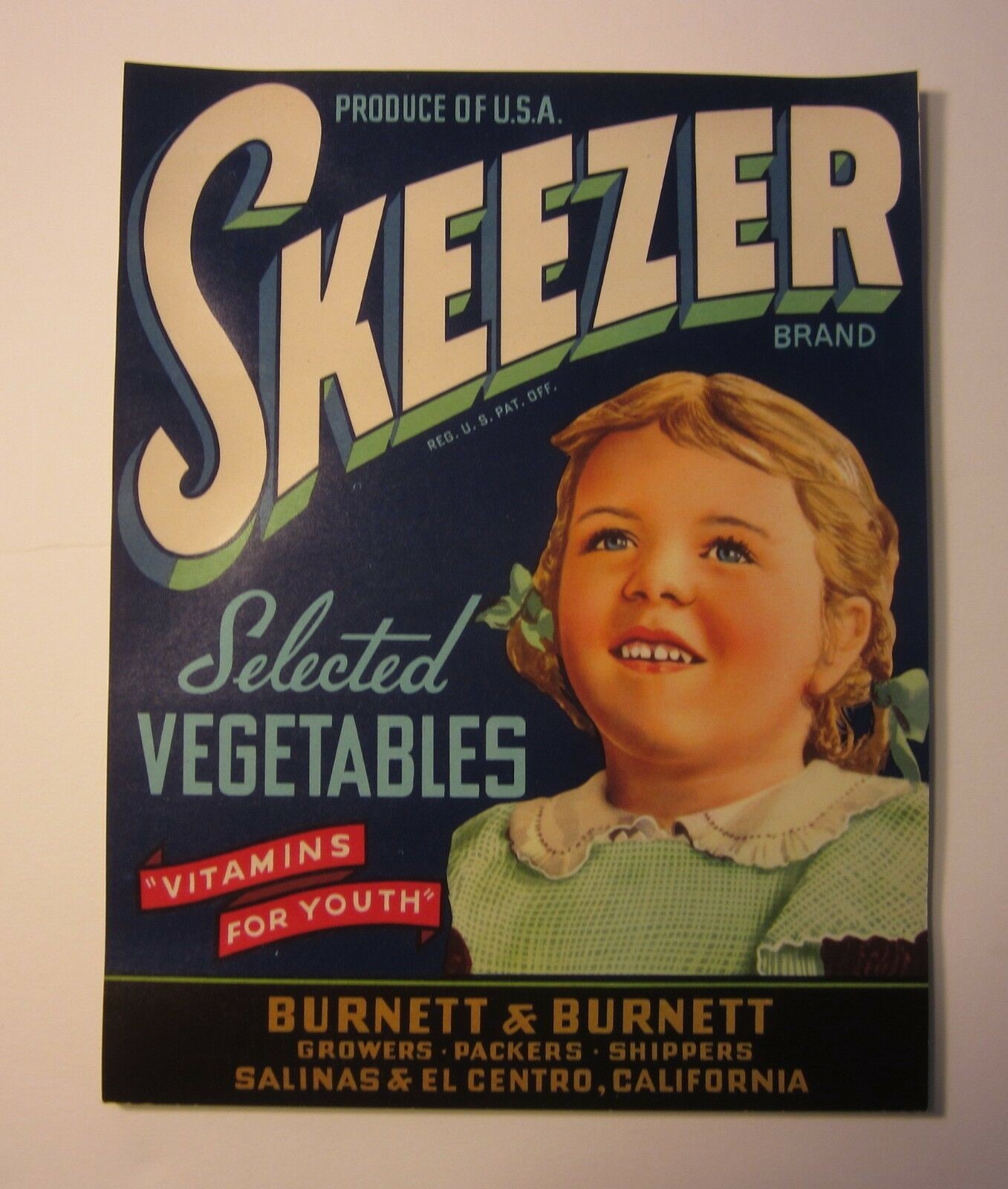  Lot of 50 Old Vintage SKEEZER Vegetable LABELS...
